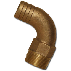1 1/2" NPT to 1 1/2" Hose Barb Bronze Adapter