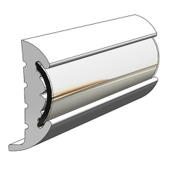 Taco Metals V11-9811WCM70-2 Semi-Rigid Vinyl White Rub Rail Kit 